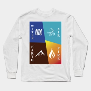 Nature Element Symbols Long Sleeve T-Shirt